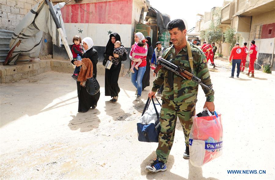 SYRIA-DAMASCUS-CIVILIANS-EASTERN GHOUTA-EVACUATION