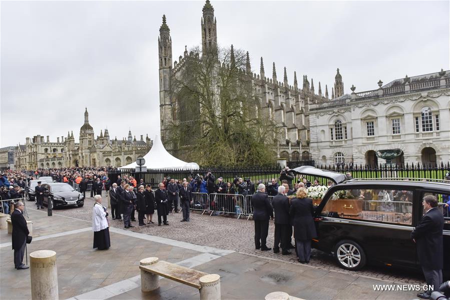 BRITAIN-CAMBRIDGE-STEPHEN HAWKING-FUNERAL