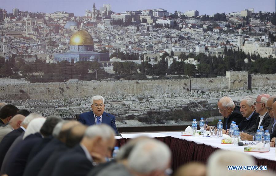 MIDEAST-RAMALLAH-ABBAS-JERUSALEM-U.S. EMBASSY-OPENING