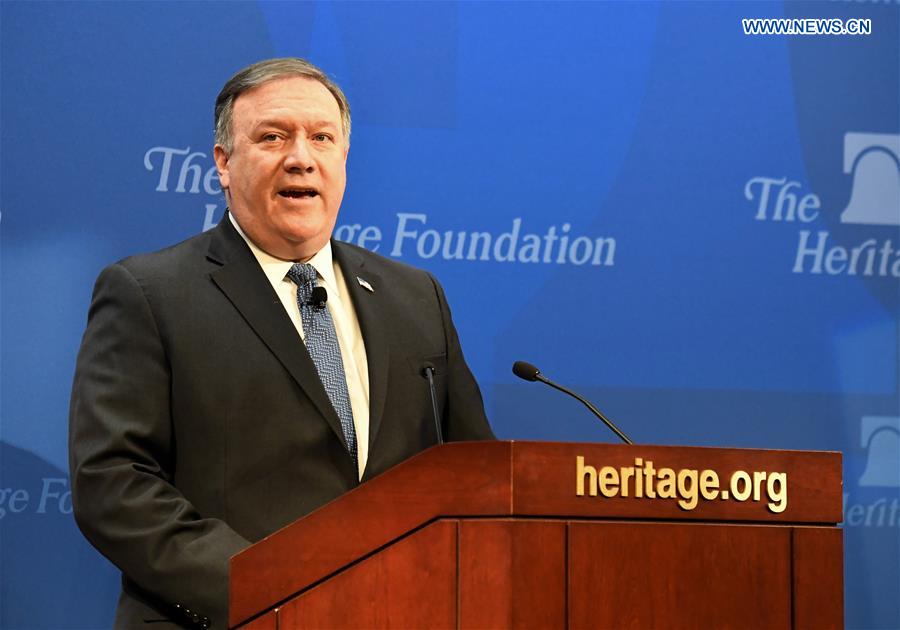 U.S.-WASHINGTON D.C.-POMPEO-IRAN-SPEECH