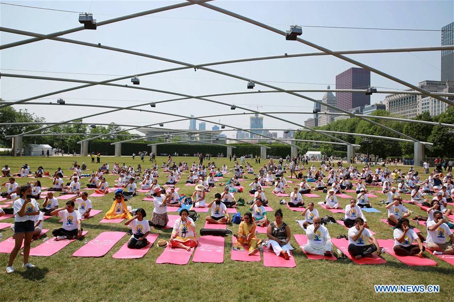 U.S.-CHICAGO-INTERNATIONAL YOGA DAY-CELEBRATION