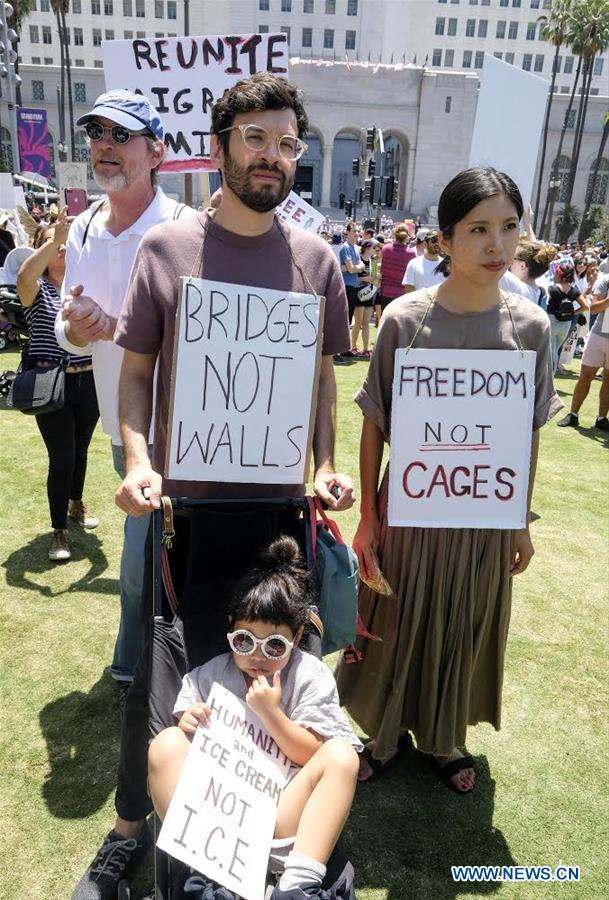 U.S.-LOS ANGELES-PROTEST-IMMIGRANTION POLICY