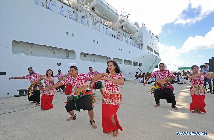 TONGA-NUKUALOFA-CHINA-NAVAL HOSPITAL SHIP-VISIT