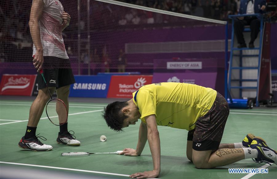 (SP)INDONESIA-JAKARTA-ASIAN GAMES-BADMINTON-MEN'S SINGLES