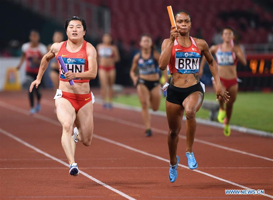 (SP)INDONESIA-JAKARTA-ASIAN GAMES-ATHLETICS-WOMEN'S 4X100M RELAY