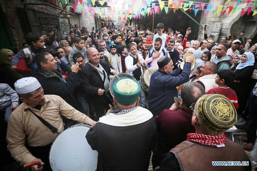 MIDEAST-NABLUS-PROPHET MUHAMMAD-BIRTHDAY-CELEBRATION