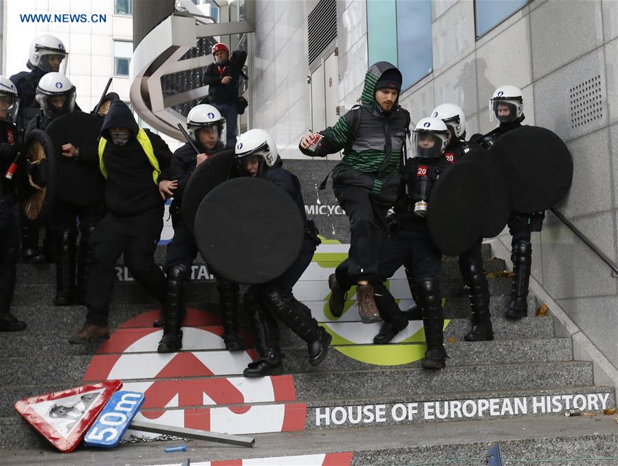 BELGIUM-BRUSSELS-YELLOW VEST-PROTEST