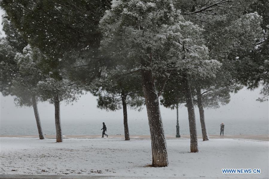 GREECE-THESSALONIKI-SNOW