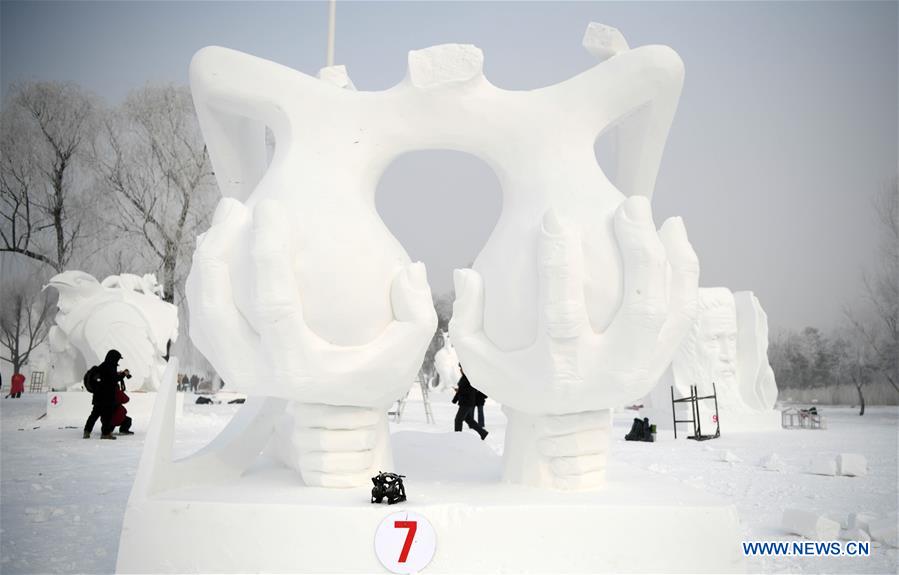 CHINA-HEILONGJIANG-HARBIN-SNOW SCULPTURE (CN)