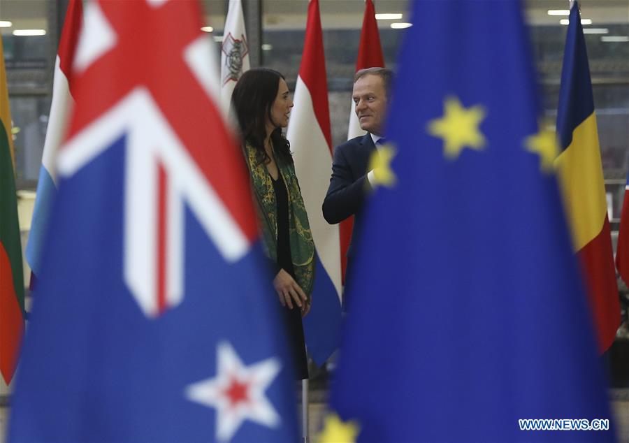 BELGIUM-BRUSSELS-EU-NEW ZEALAND-MEETING