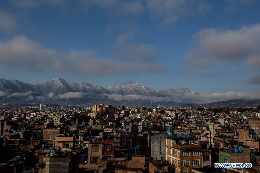 NEPAL-KATHMANDU-SNOW COVERED HILLS