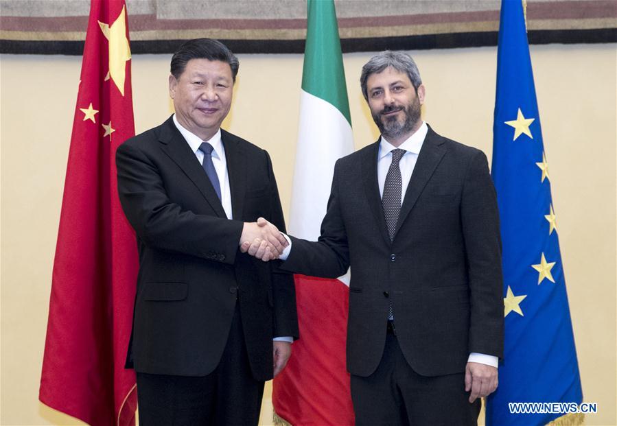 ITALY-ROME-XI JINPING-LOWER HOUSE SPEAKER-MEETING