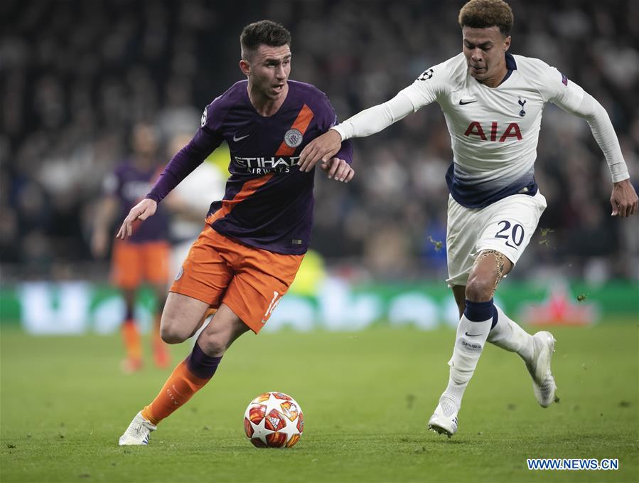 (SP)BRITAIN-LONDON-FOOTBALL-CHAMPIONS LEAGUE-QUARTERFINAL-TOT HOTSPUR VS MAN CITY