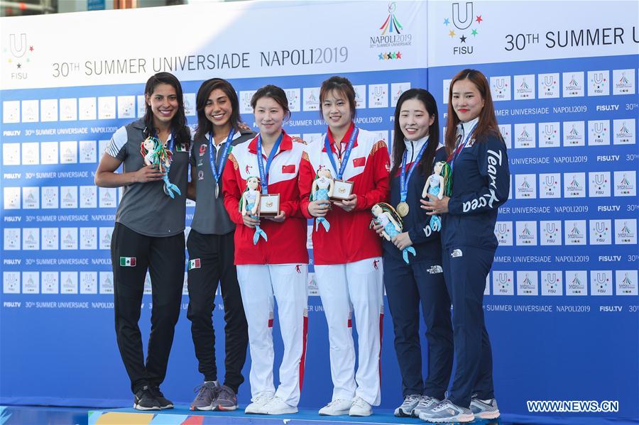 (SP)ITALY-NAPLES-SUMMER UNIVERSIADE-DIVING-WOMEN'S 10M SYNCHRONISED PLATFORM-FINAL