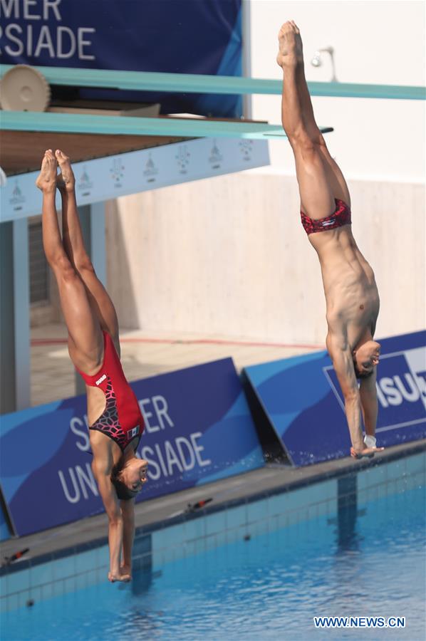 (SP)ITALY-NAPLES-SUMMER UNIVERSIADE-DIVING-PLATFORM SYNCHRO MIXED-FINAL