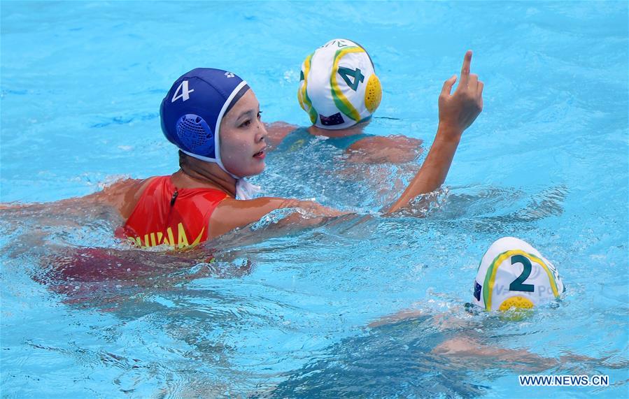 (SP)SOUTH KOREA-GWANGJU-FINA WORLD CHAMPIONSHIPS-WOMEN'S WATER POLO-CHN VS AUS