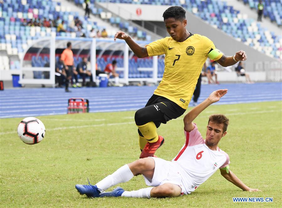 (SP)CHINA-HAIKOU-SOCCER-CFA CHINA INTERNATIONAL YOUTH FOOTBALL TOURNAMENT-IRAN VS MALAYSIA (CN)