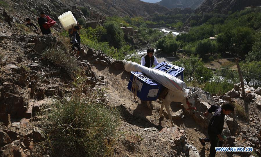 AFGHANISTAN-PANJSHIR-ELECTION MATERIALS-TRANSPORT