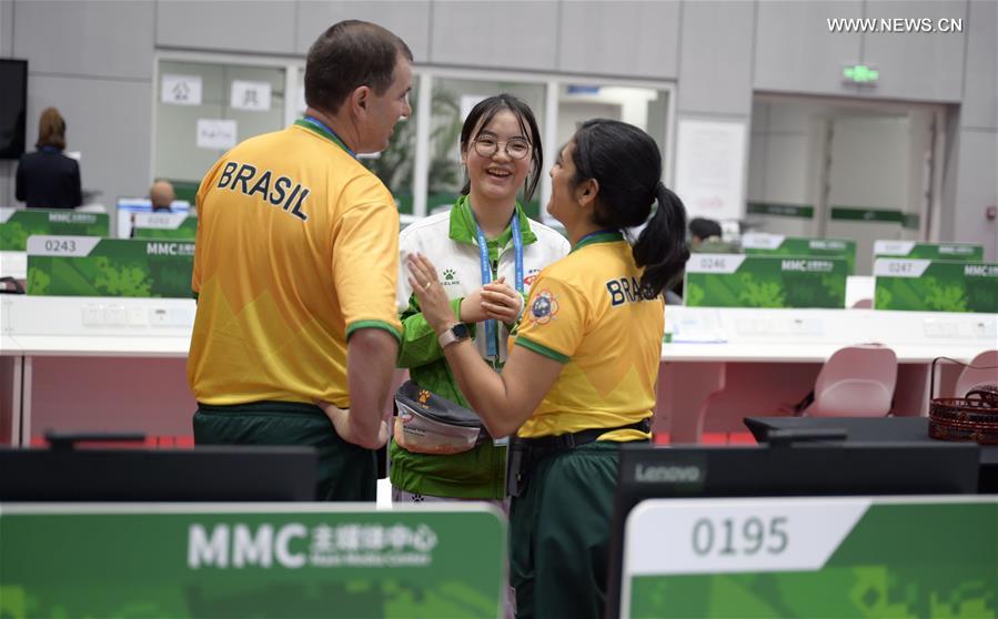 (SP)CHINA-WUHAN-7TH MILITARY WORLD GAMES-MAIN MEDIA CENTER