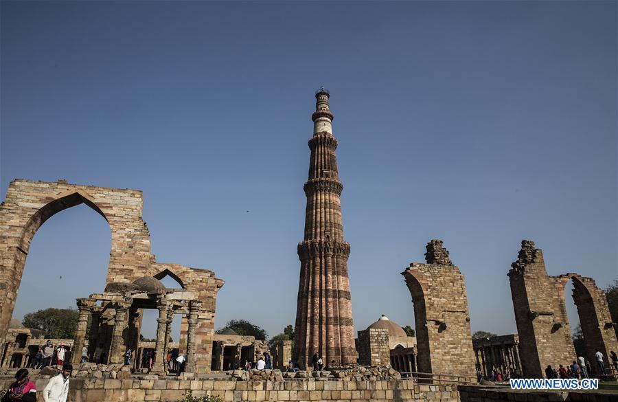 INDIA-NEW DELHI-WORLD HERITAGE-QUTUB MINAR