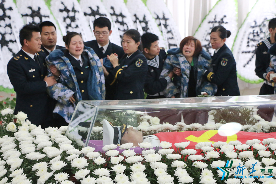 張超烈士遺體告別儀式現(xiàn)場。