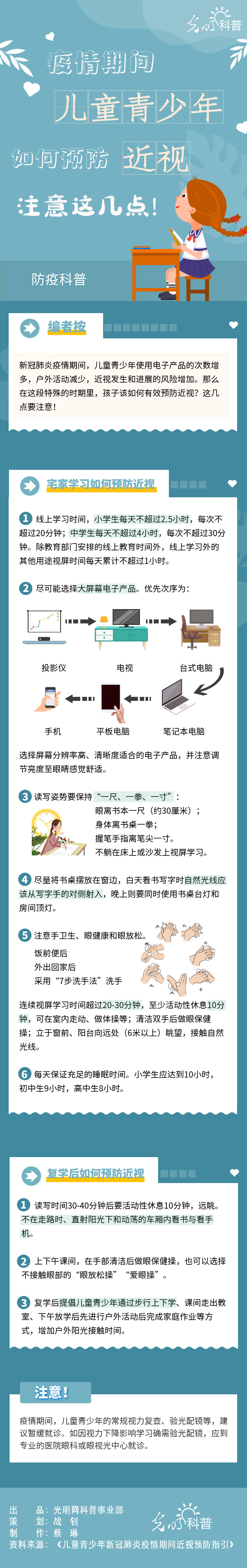 【防疫科普】疫情期間兒童青少年如何預(yù)防近視？注意這幾點！