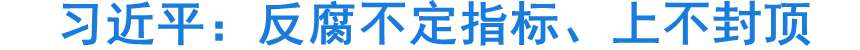 習(xí)近平：深入推進反腐敗斗爭 不定指標上不封頂