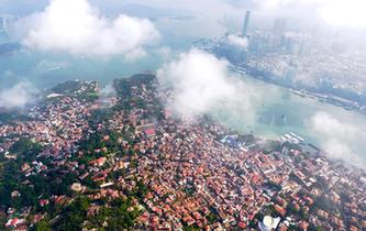 空中俯瞰美麗新世遺&mdash;&mdash;鼓浪嶼