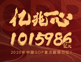 億兆一心！2020年中國GDP首次超百萬億！