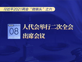 習近平2021兩會“微鏡頭”之六：人代會舉行二次全會 出席會議