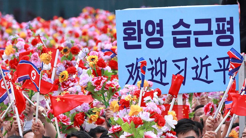 習(xí)近平總書記歷史性訪朝 歡迎場面超震撼！