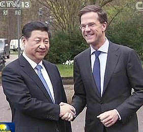 習近平同荷蘭首相呂特舉行會談